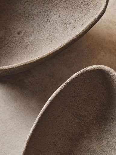 Deriva Set Of 2 Textured Grey Bowls