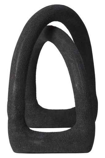 Deriva Textured Black Sculpture