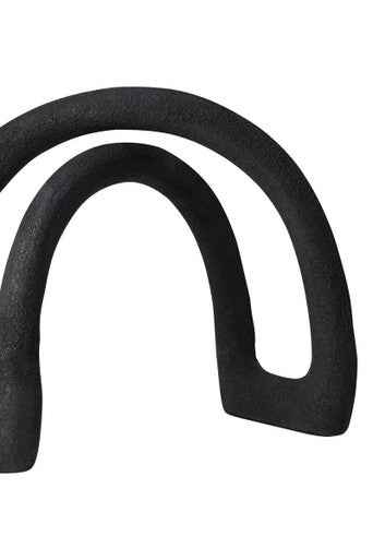 Deriva Textured Black Sculpture