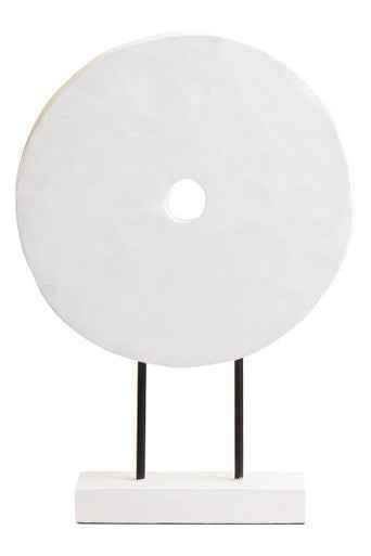 Fidel Small Distressed White Mango Wood Sculpture