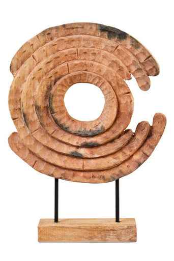 Fidel Mango Wood Ring Sculpture