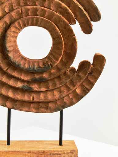 Fidel Mango Wood Ring Sculpture