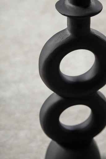 Hapax Large Black Candle Holder