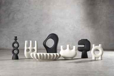 Hapax Large Black Candle Holder