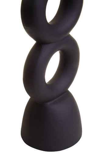Hapax Large Black Candle Holder