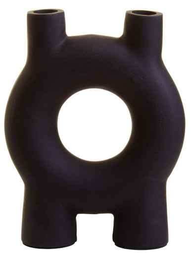 Hapax Small Black Candle Holder