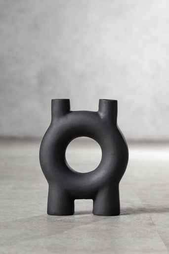 Hapax Small Black Candle Holder