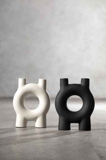 Hapax Small Black Candle Holder