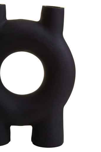 Hapax Small Black Candle Holder