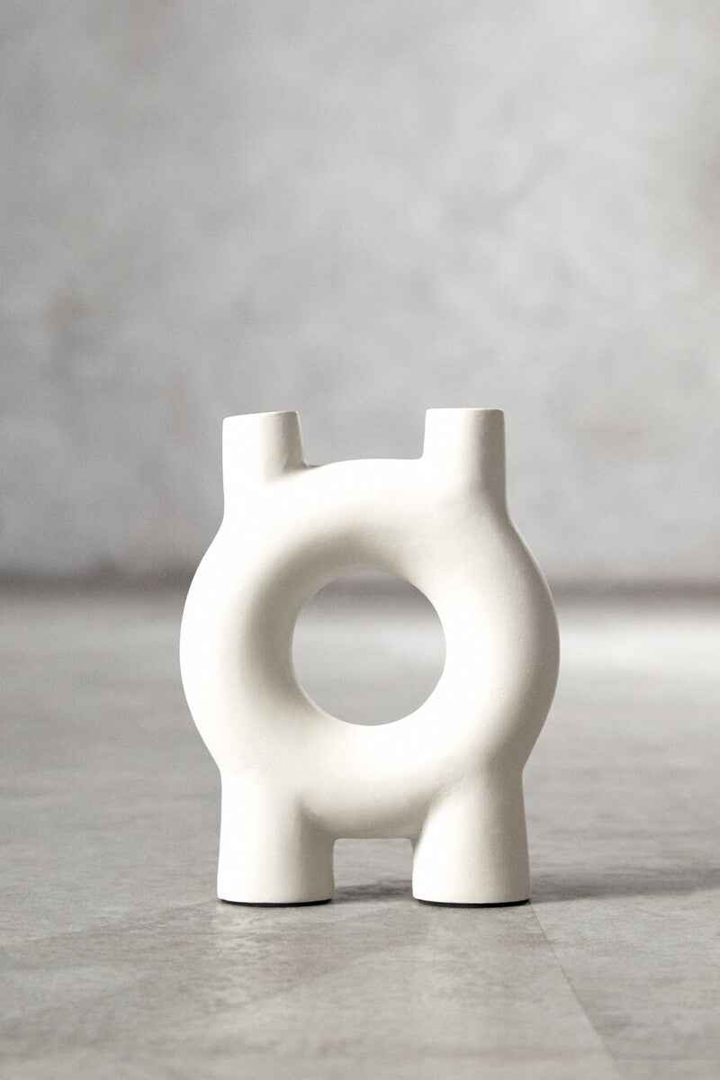 Hapax Small Cream Candle Holder