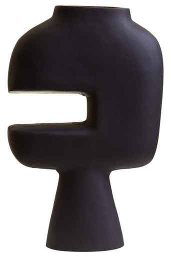 Hapax Abstract Large Black Vase