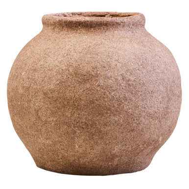 Sanai Cotton Mache And Coco Shell Round Vase