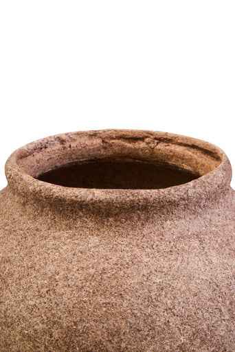 Sanai Cotton Mache And Coco Shell Round Vase