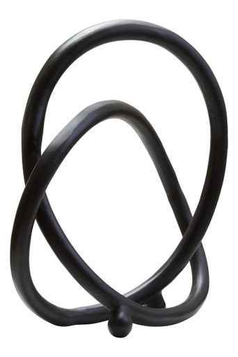 Prato Matt Black Nickel Finish Twist Sculpture