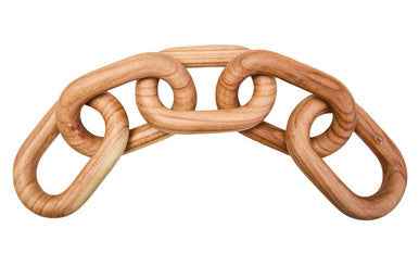 Cato Natural Wood 5 Link Chain Sculpture