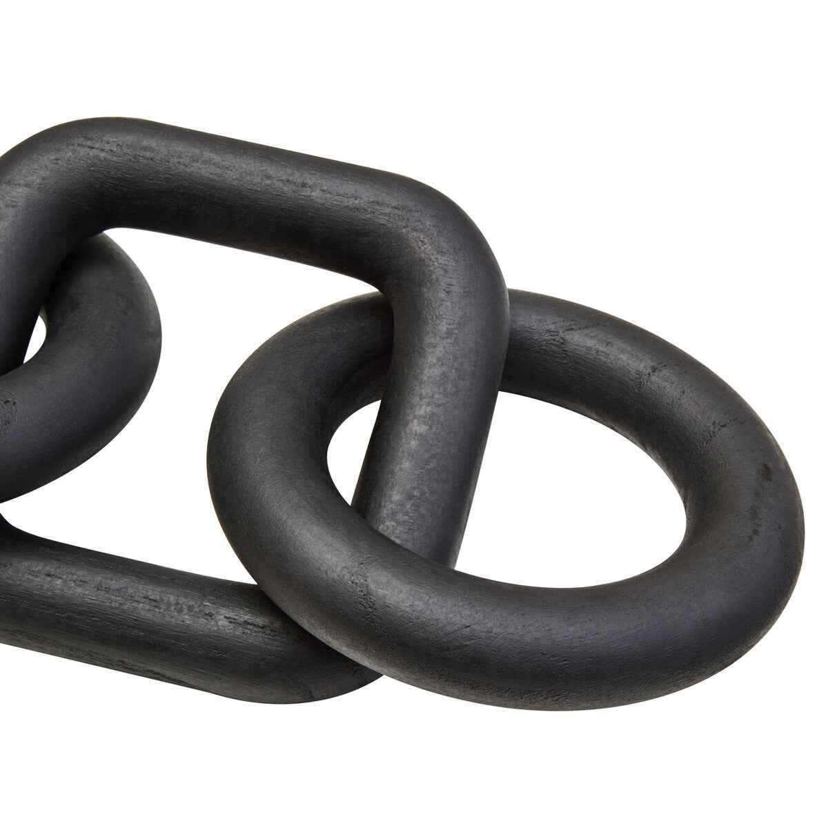 Cato 5 Link Black Wood Chain Sculpture
