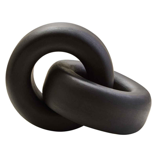 Cato Black Wood Knot Decor