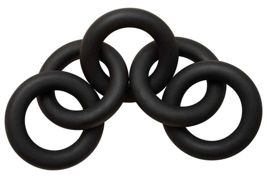 Cato Black Wood Five Link Chain Decor
