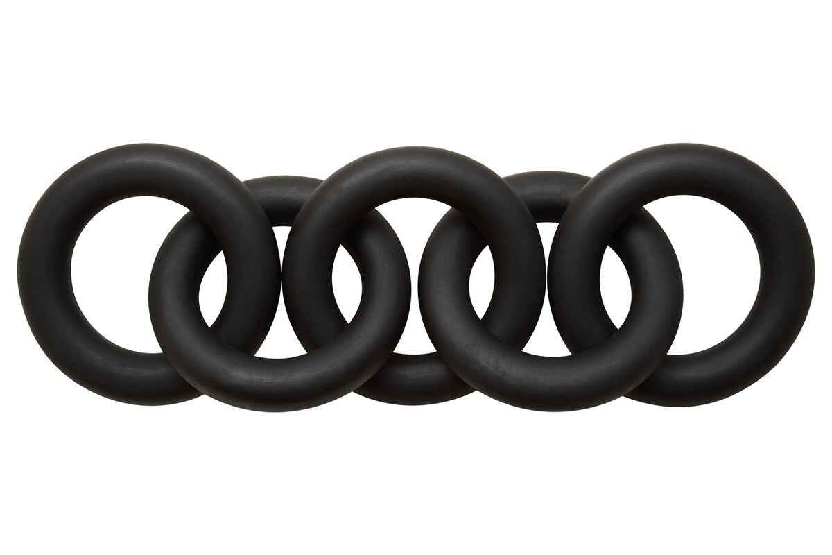 Cato Black Wood Five Link Chain Decor