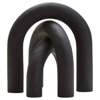Cato Black Wood Arch Sculpture
