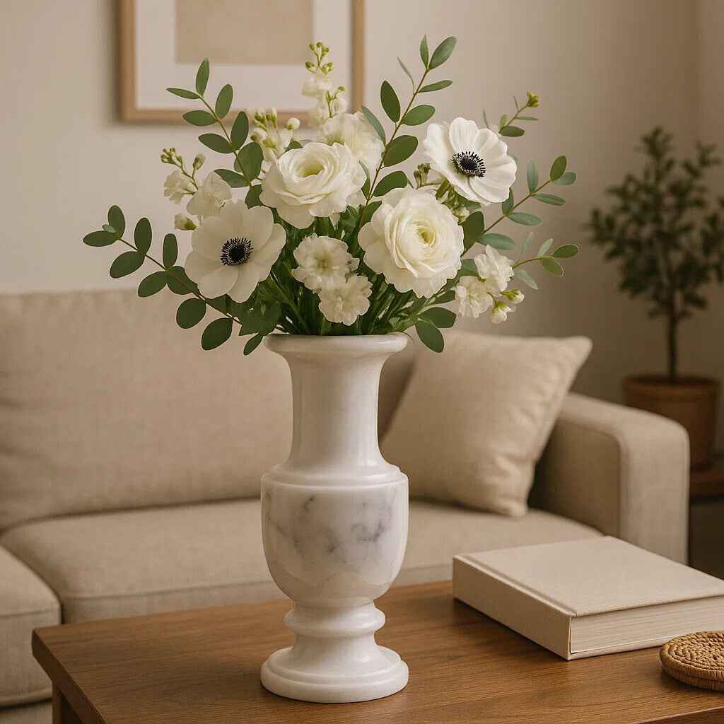 Zoro White Marble Vase