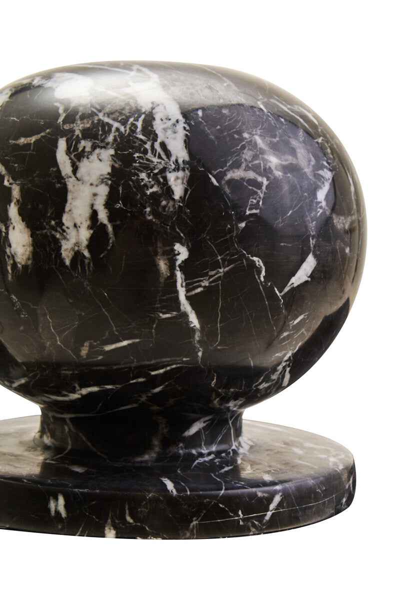 Zoro Black And White Veined Marble Sculpture