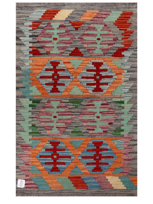 Maimana Afghanistan Kilim Rug - 118 x 74 cm