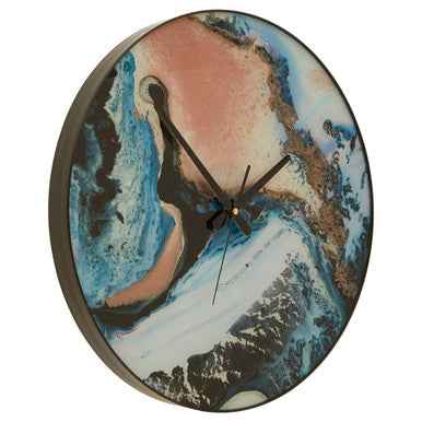 Celina Pink And Blue Wall Clock