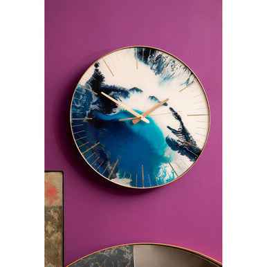 Celina Blue Abstract Wall Clock