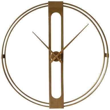 Beauly Gold Finish Dual Ring Wall Clock