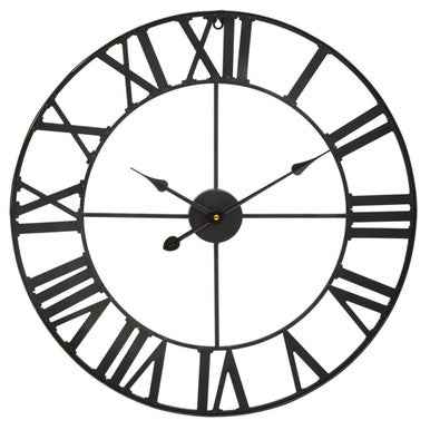 Genova  Black Metal Wall Clock