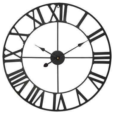 Genova  Black Metal Wall Clock