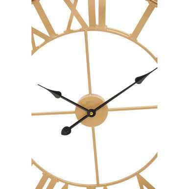 Genova Large Gold Metal Wall Clock
