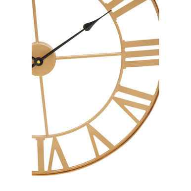 Genova Large Gold Metal Wall Clock