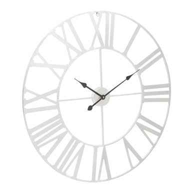 Genova Silver Metal Wall Clock