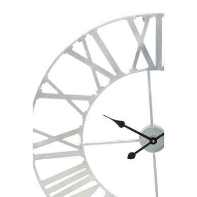 Genova Silver Metal Wall Clock