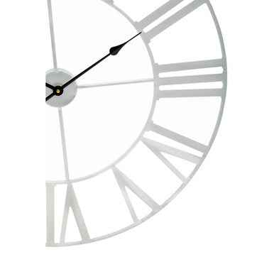 Genova Silver Metal Wall Clock