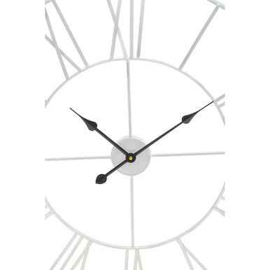 Genova 80cm Silver Metal Roman Numeral Wall Clock