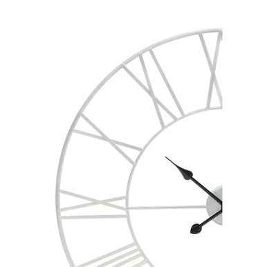 Genova 80cm Silver Metal Roman Numeral Wall Clock