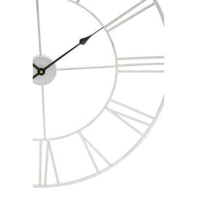 Genova 80cm Silver Metal Roman Numeral Wall Clock