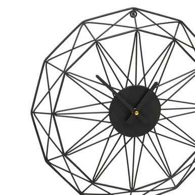 Genova Small Black Metal Wall Clock