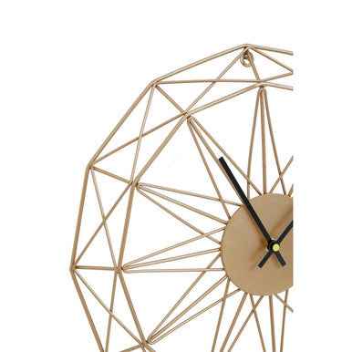 Genova Small Gold Metal Wall Clock