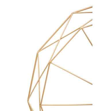 Genova Geometric Gold Metal Wall Clock