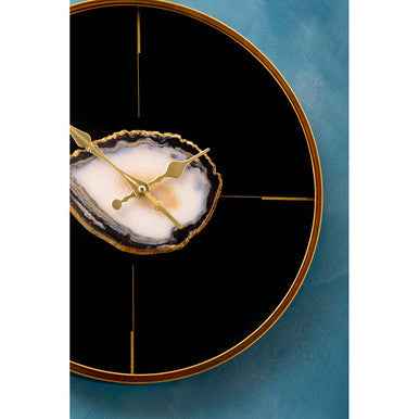 Celina Black And Gold Round Wall Clock