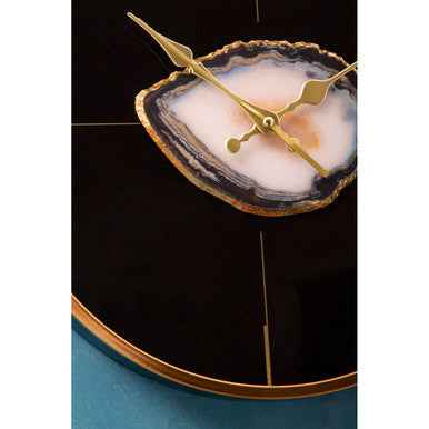 Celina Black And Gold Round Wall Clock