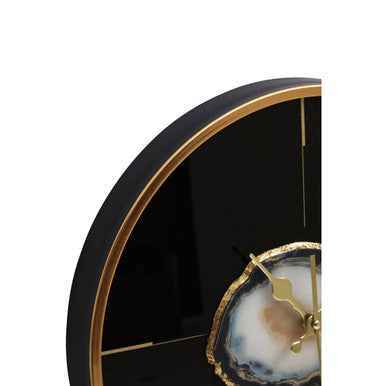 Celina Black And Gold Round Wall Clock