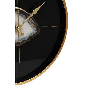 Celina Black And Gold Round Wall Clock