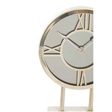 Mateo White Marble Base Clock