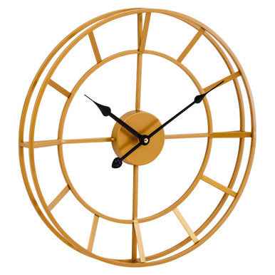 Kent Small Gold Finish Metal Wall Clock