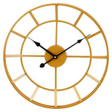 Kent Small Gold Finish Metal Wall Clock